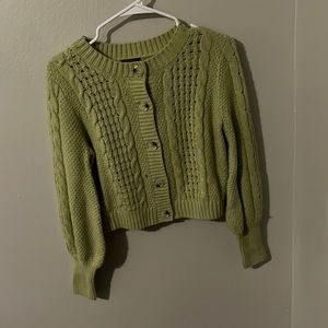 Light green small sweater/ cardigan